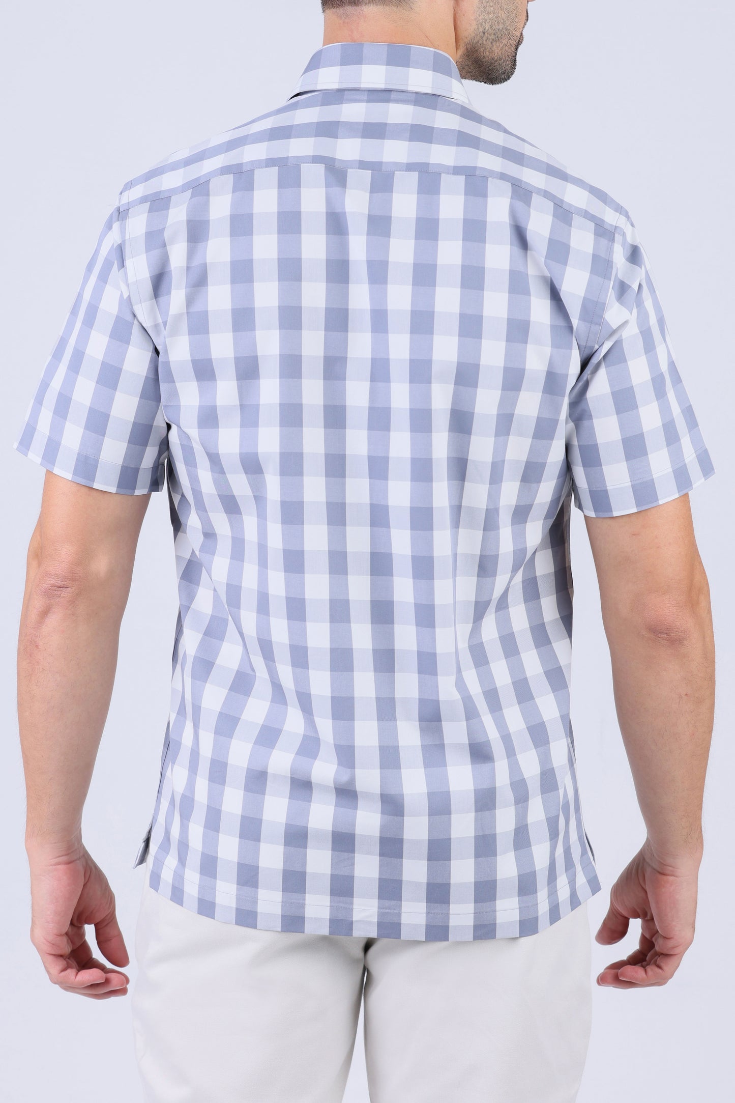 Crocodile Men Semi Casual Regular Fit Shirt - Charcoal Checked