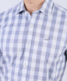 Crocodile Men Semi Casual Regular Fit Shirt - Charcoal Checked