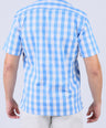 Crocodile Men Semi Casual Regular Fit Shirt - Blue Checked