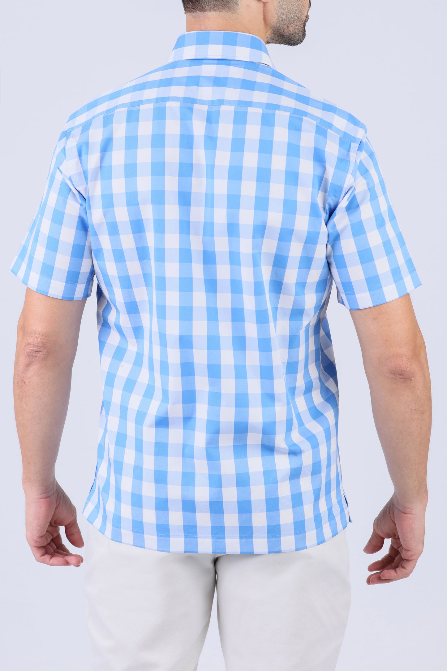 Crocodile Men Semi Casual Regular Fit Shirt - Blue Checked