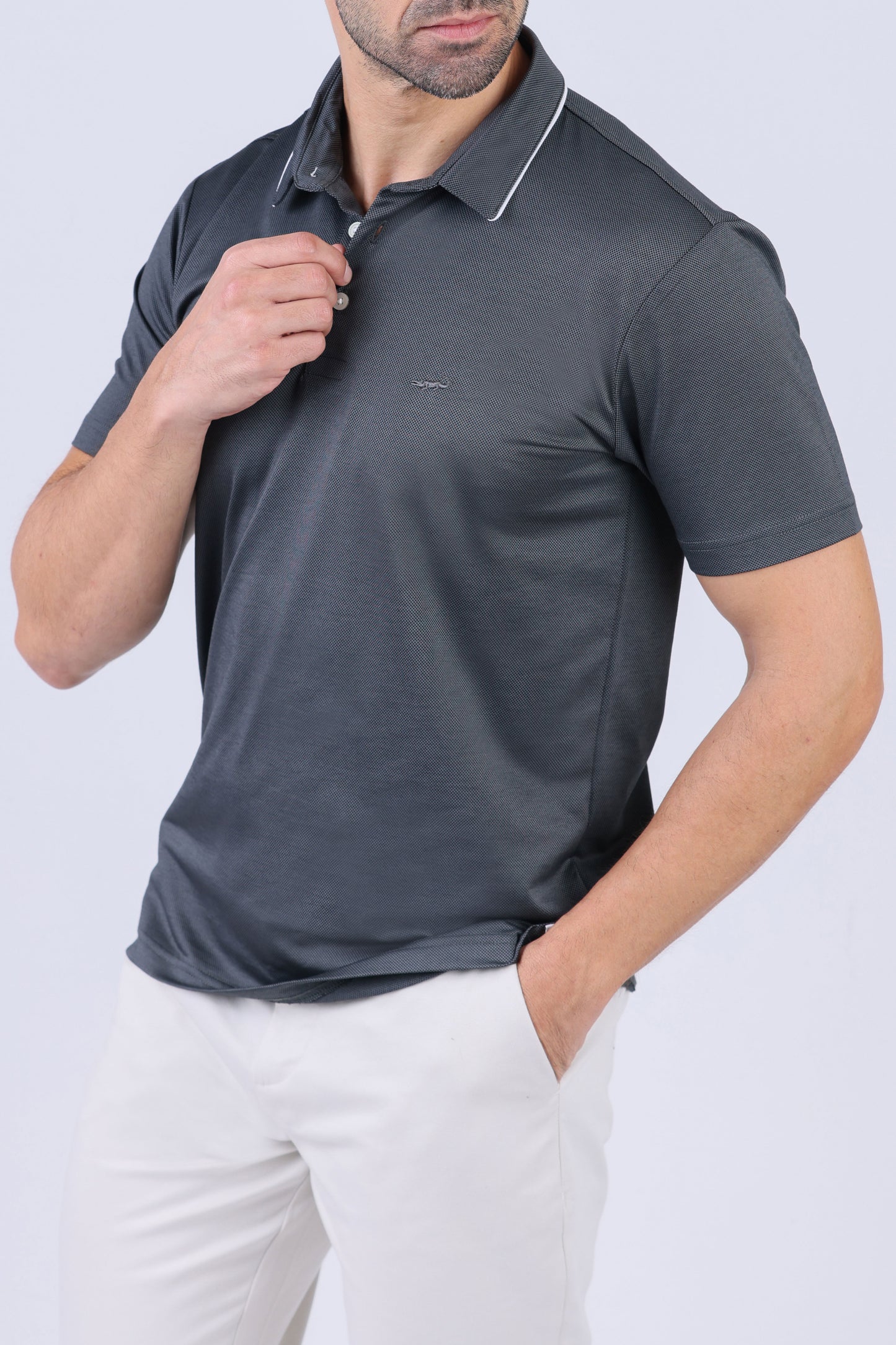 Crocodile Men Casual Polo- Licorice