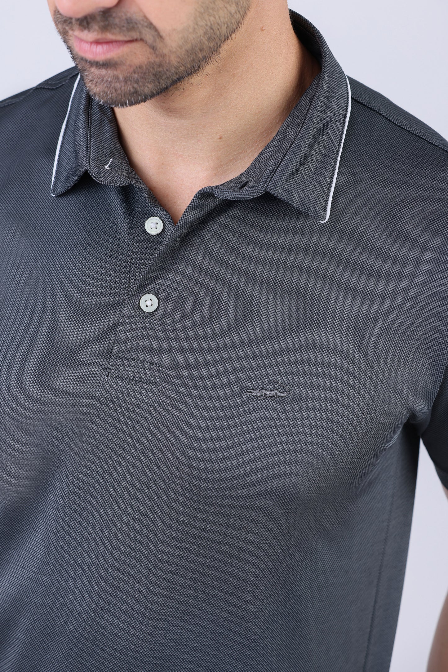Crocodile Men Casual Polo- Licorice