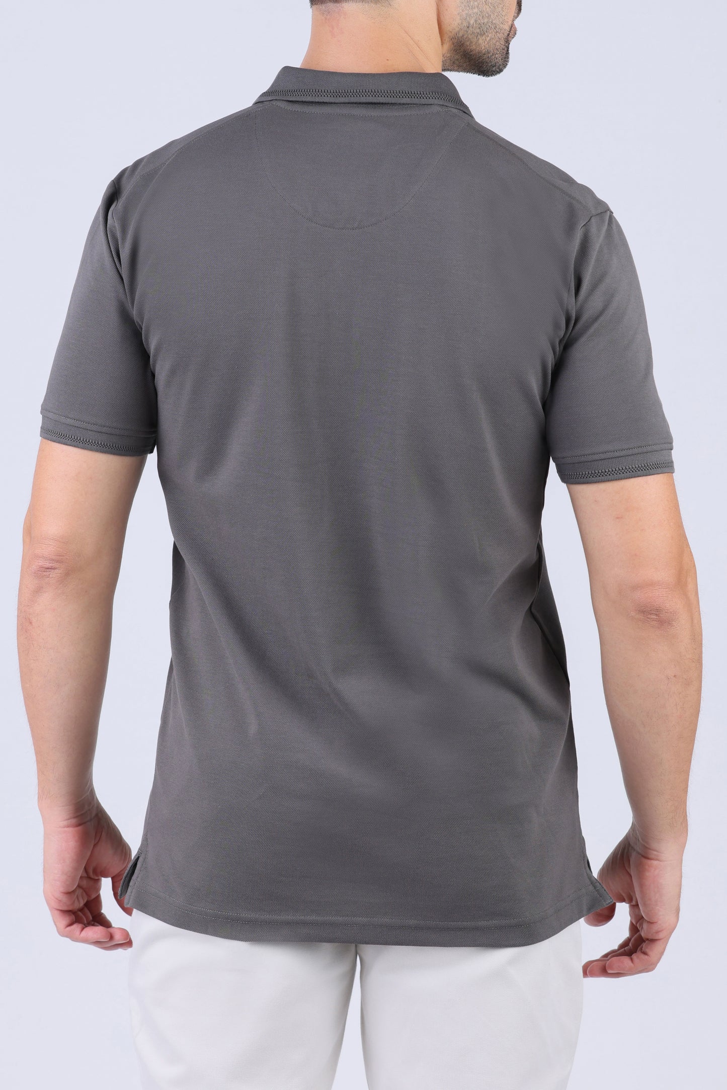Crocodile Men Supima Polo Slim HS- Grey