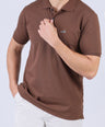 Crocodile Men Pima Polo Regular HS-Brown Cork