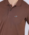 Crocodile Men Pima Polo Regular HS-Brown Cork