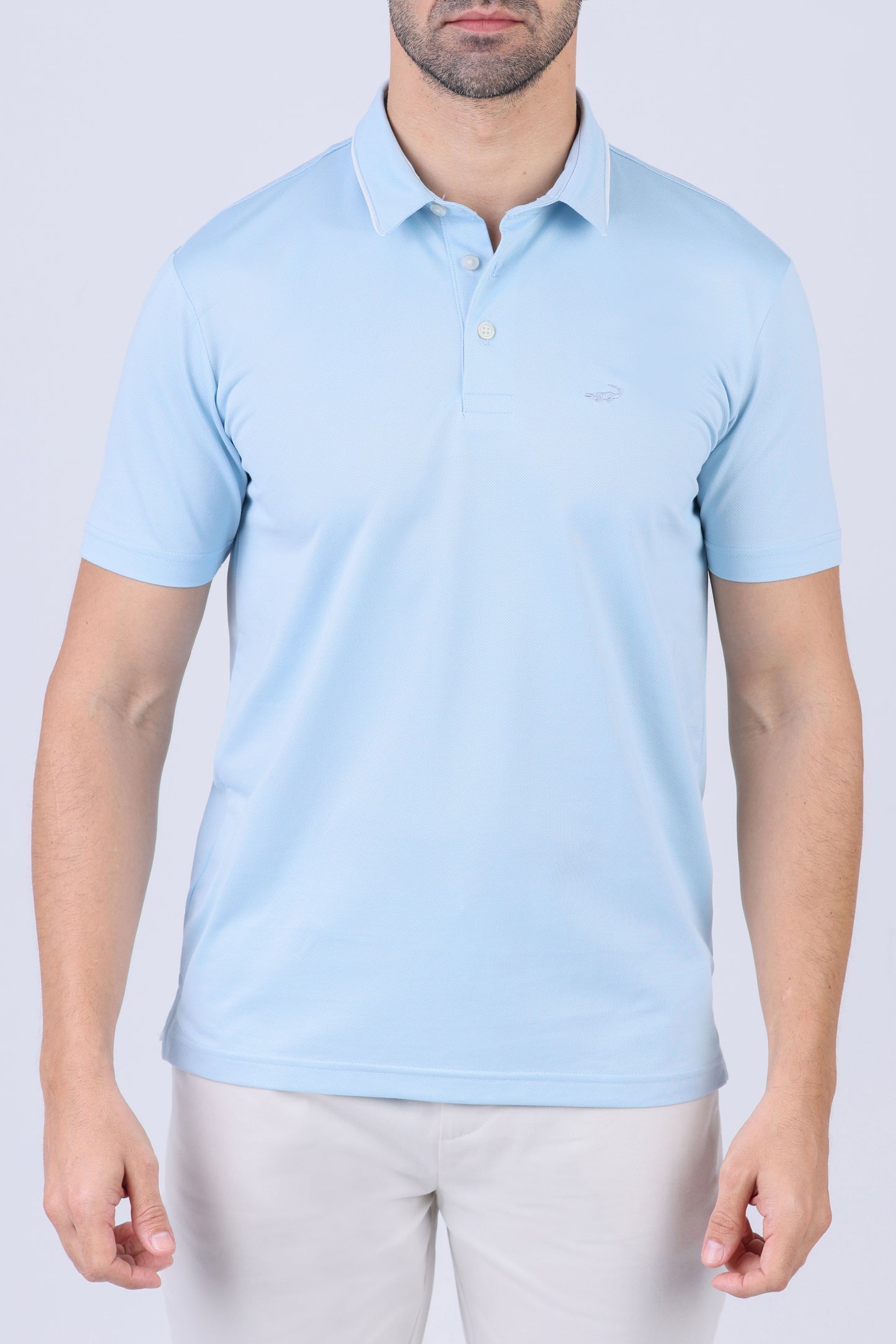 Crocodile Men Casual Polo- Baby Blue