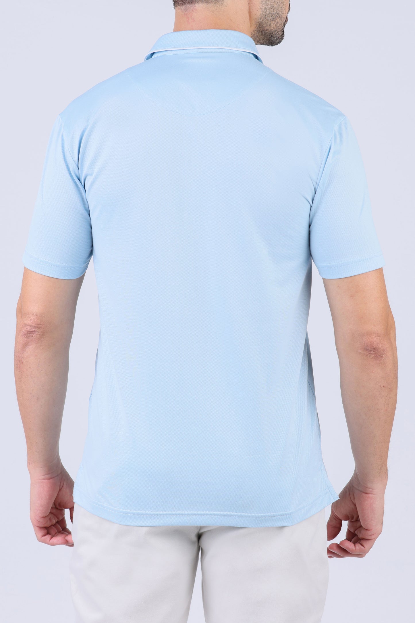 Crocodile Men Casual Polo- Baby Blue