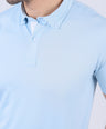 Crocodile Men Casual Polo-Baby Blue