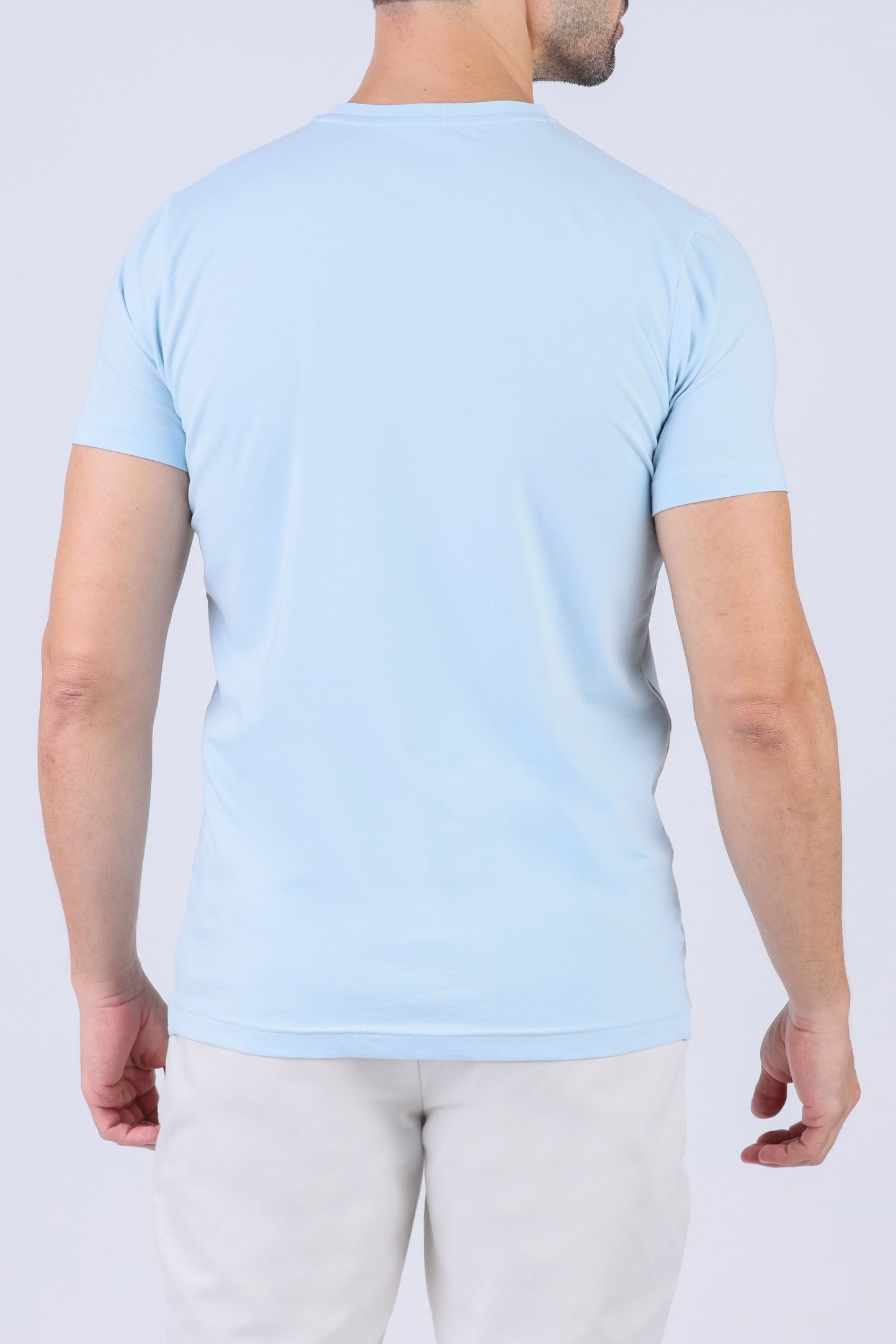 Crocodile Crew Neck  Action fit HS-Sky Blue