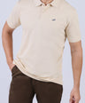 Crocodile Men Supima Polo Slim HS- Bleached Sand