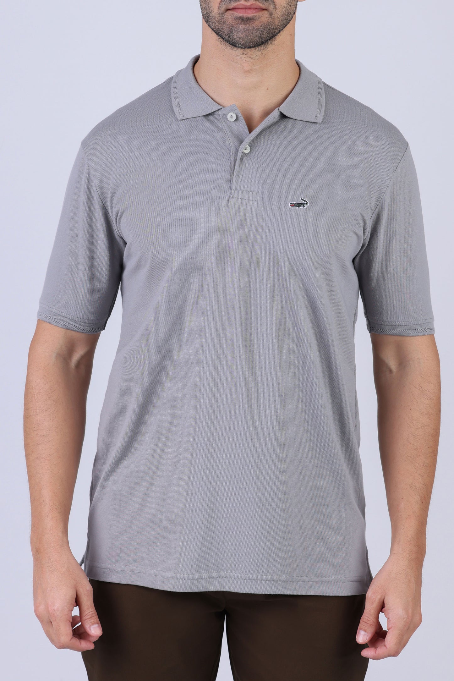 Crocodile Men Pima Polo Regular HS-Castor Gray