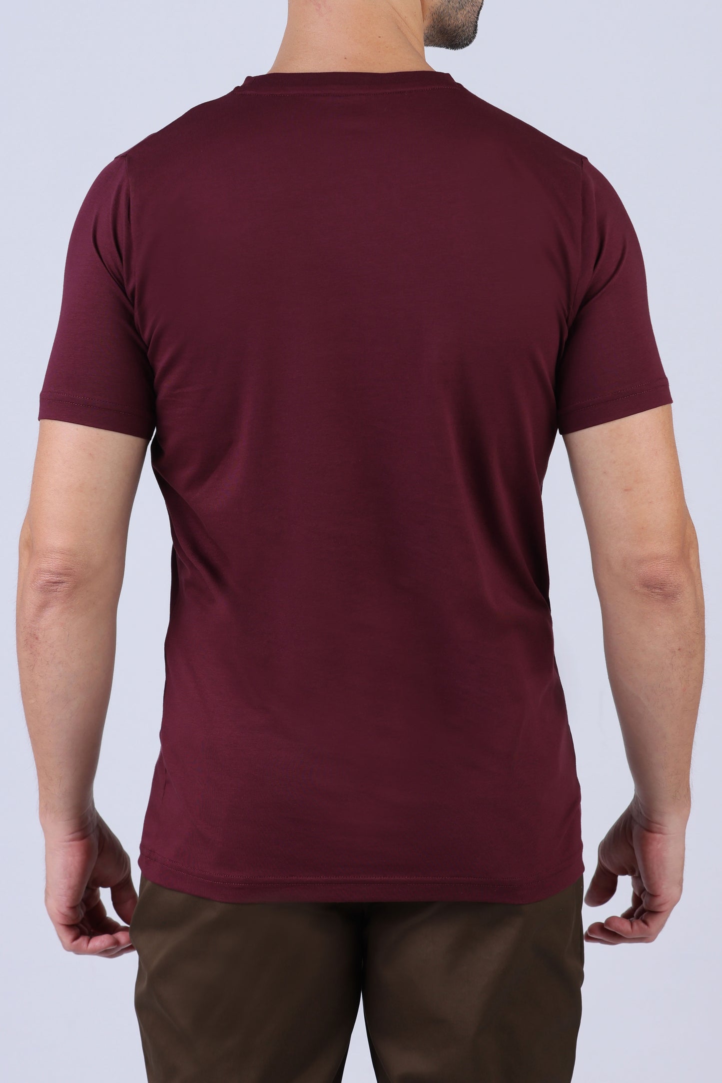 Crocodile Crew Neck  Action fit HS-Oxblood Red