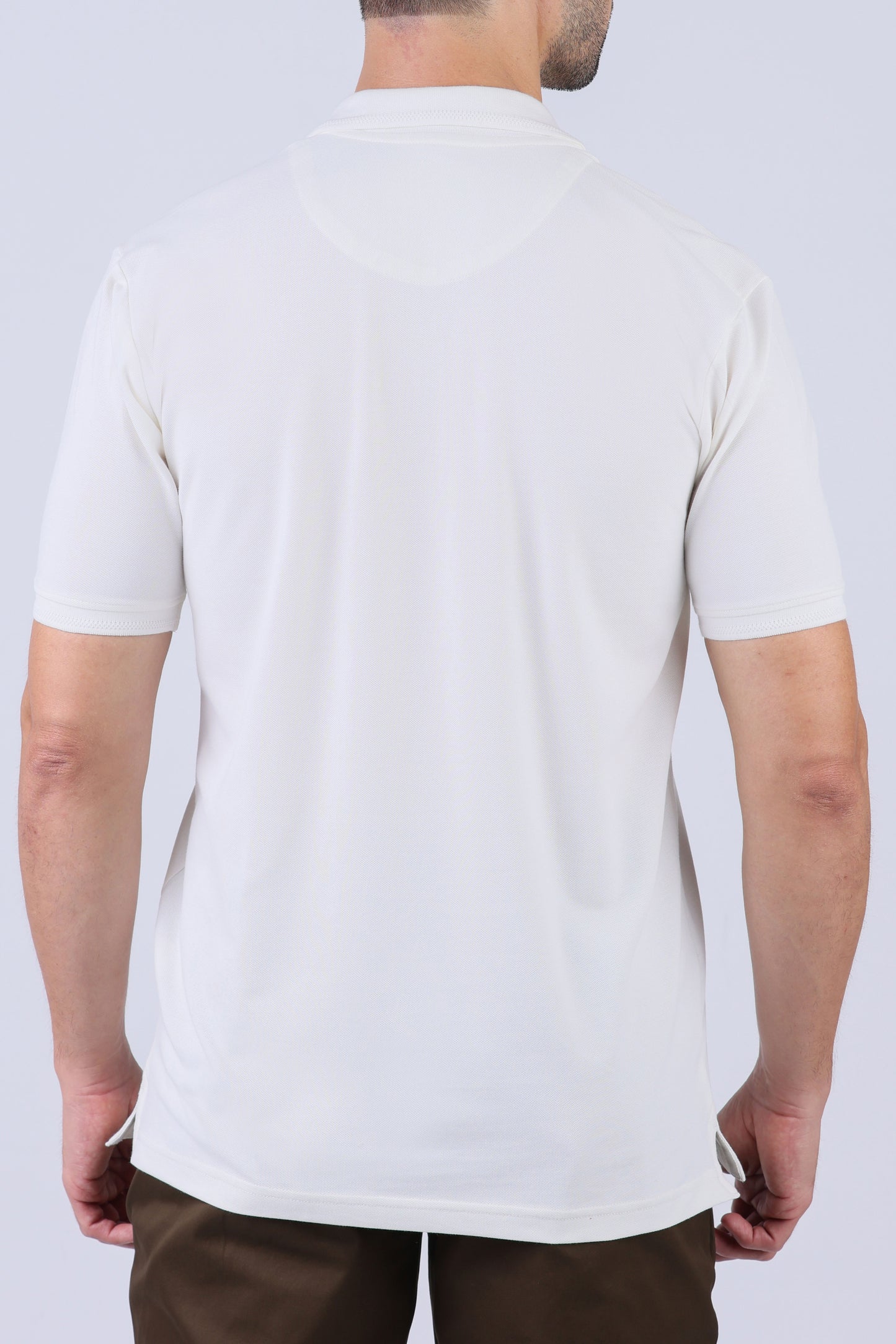 Crocodile Men Pima Polo Regular HS-White