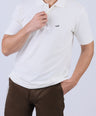Crocodile Men Pima Polo Regular HS-White