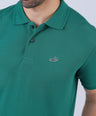Crocodile Pima Polo Slim-Green Storm