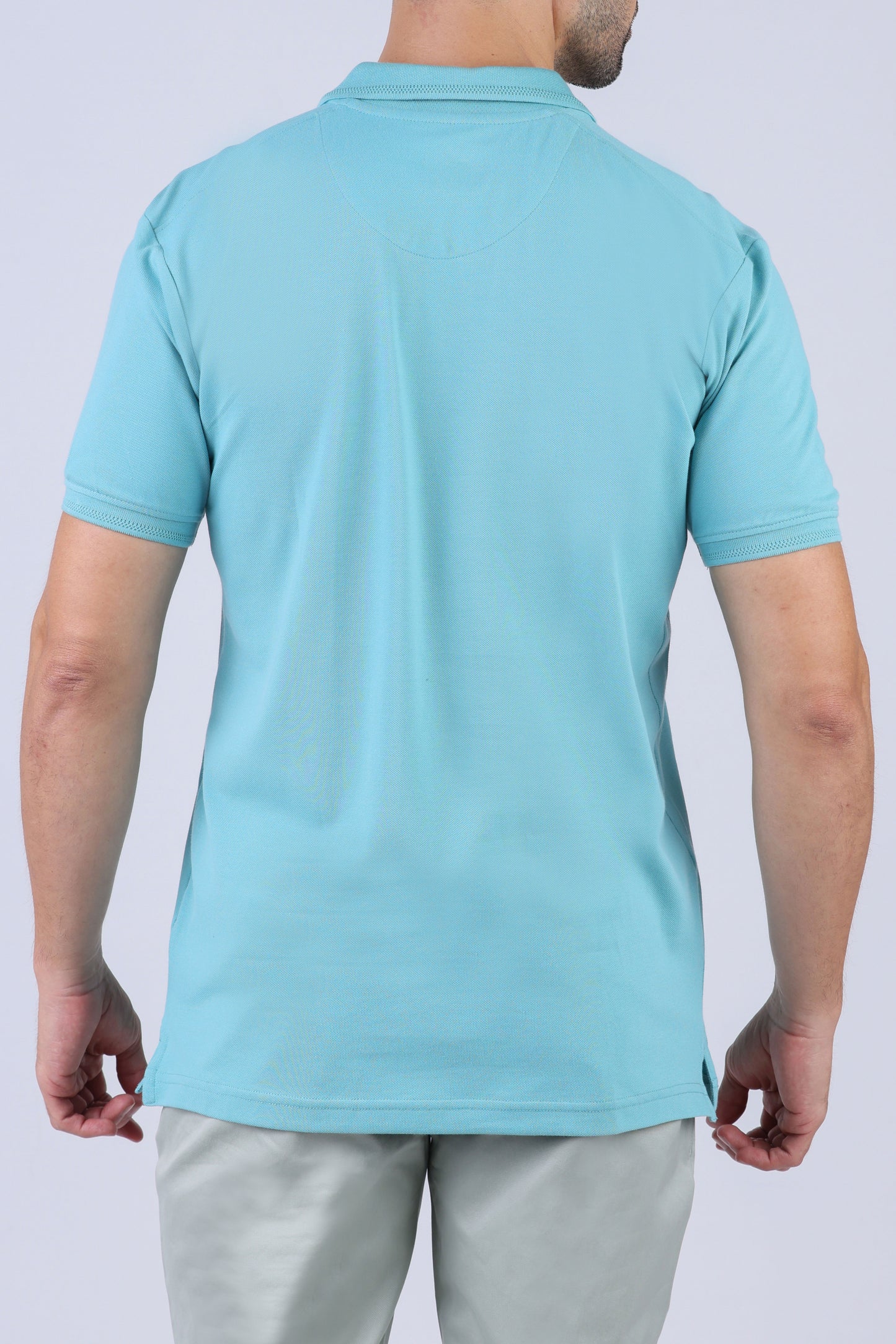 Crocodile Pima Polo Slim-Sky Blue