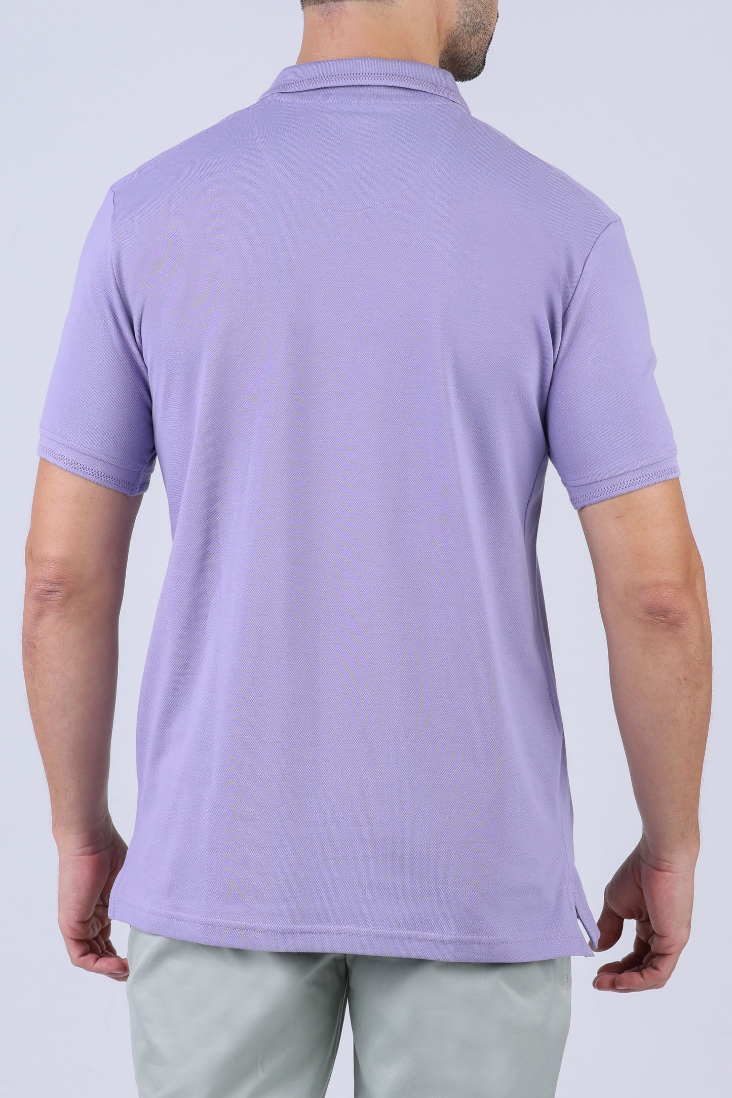 Crocodile Pima Polo Slim-Paisley Purple