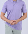 Crocodile Pima Polo Slim-Paisley Purple