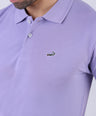 Crocodile Pima Polo Slim-Paisley Purple