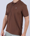 Crocodile Pima Polo Slim-Brown Cork