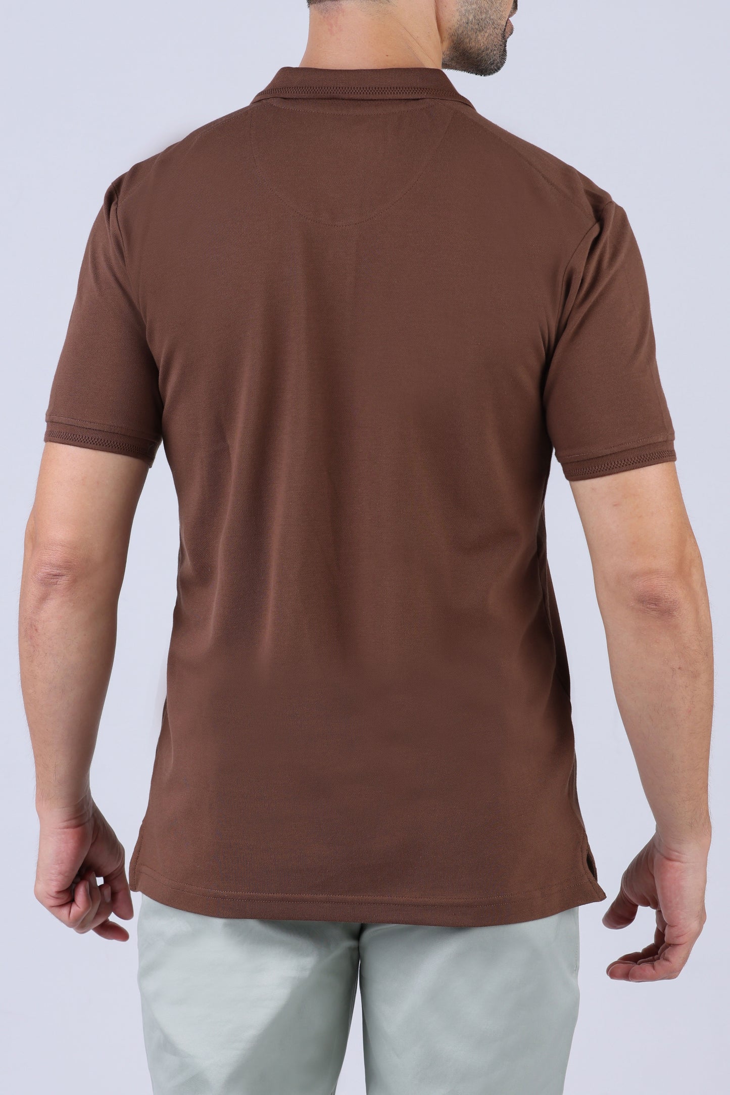 Crocodile Pima Polo Slim-Brown Cork