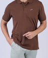 Crocodile Pima Polo Slim-Brown Cork