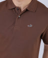 Crocodile Pima Polo Slim-Brown Cork