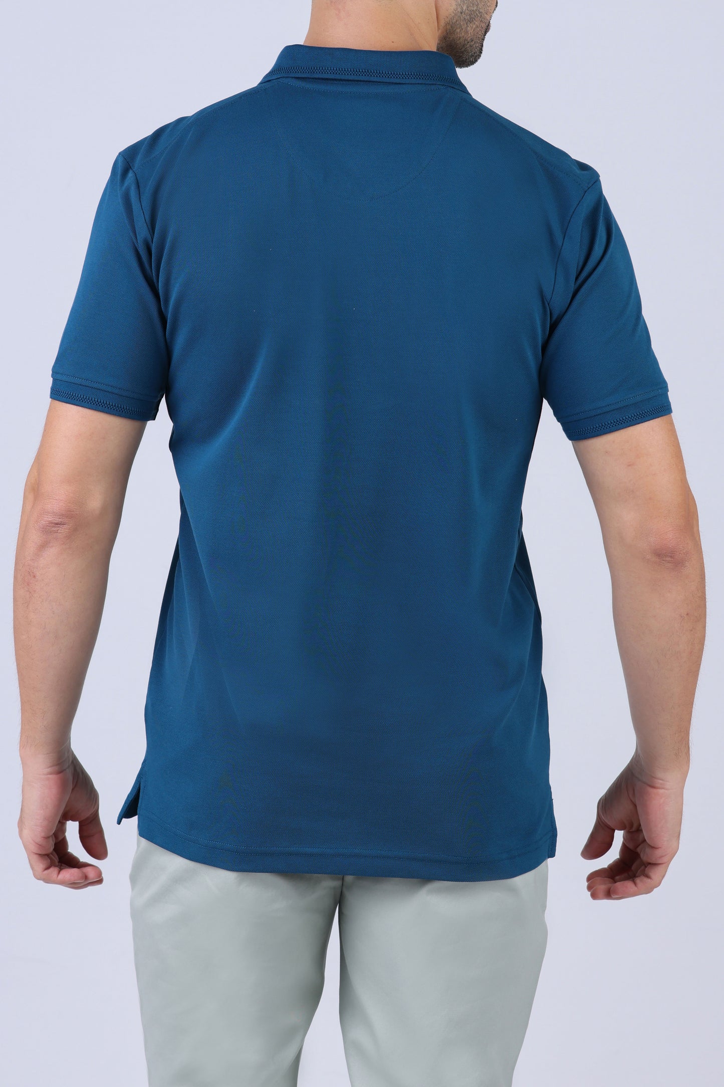 Crocodile Men Supima Polo Slim HS- Colonial Blue