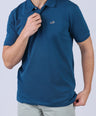 Crocodile Men Supima Polo Slim HS- Colonial Blue