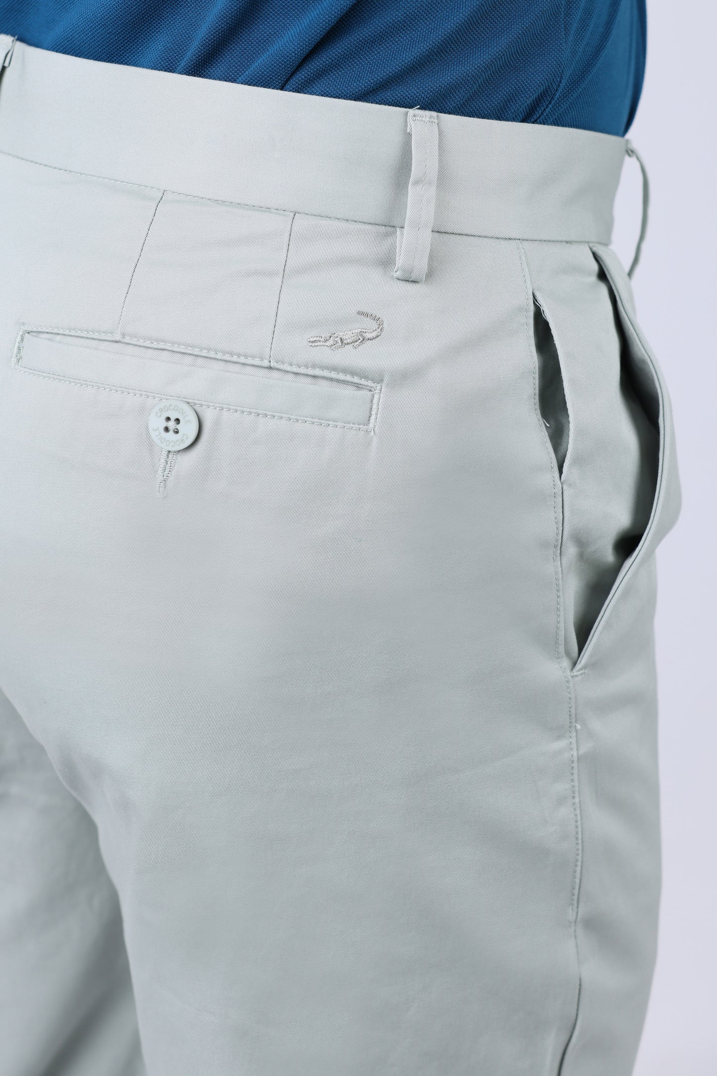 Crocodile Chino Classic Fit-Sit Green