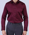 Crocodile Men Evening Slim Fit Shirts - Maroon