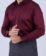 Crocodile Men Evening Slim Fit Shirts - Maroon