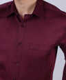 Crocodile Men Evening Slim Fit Shirts - Maroon
