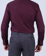 Crocodile Men Evening Slim Fit Shirts - Oxblood Red