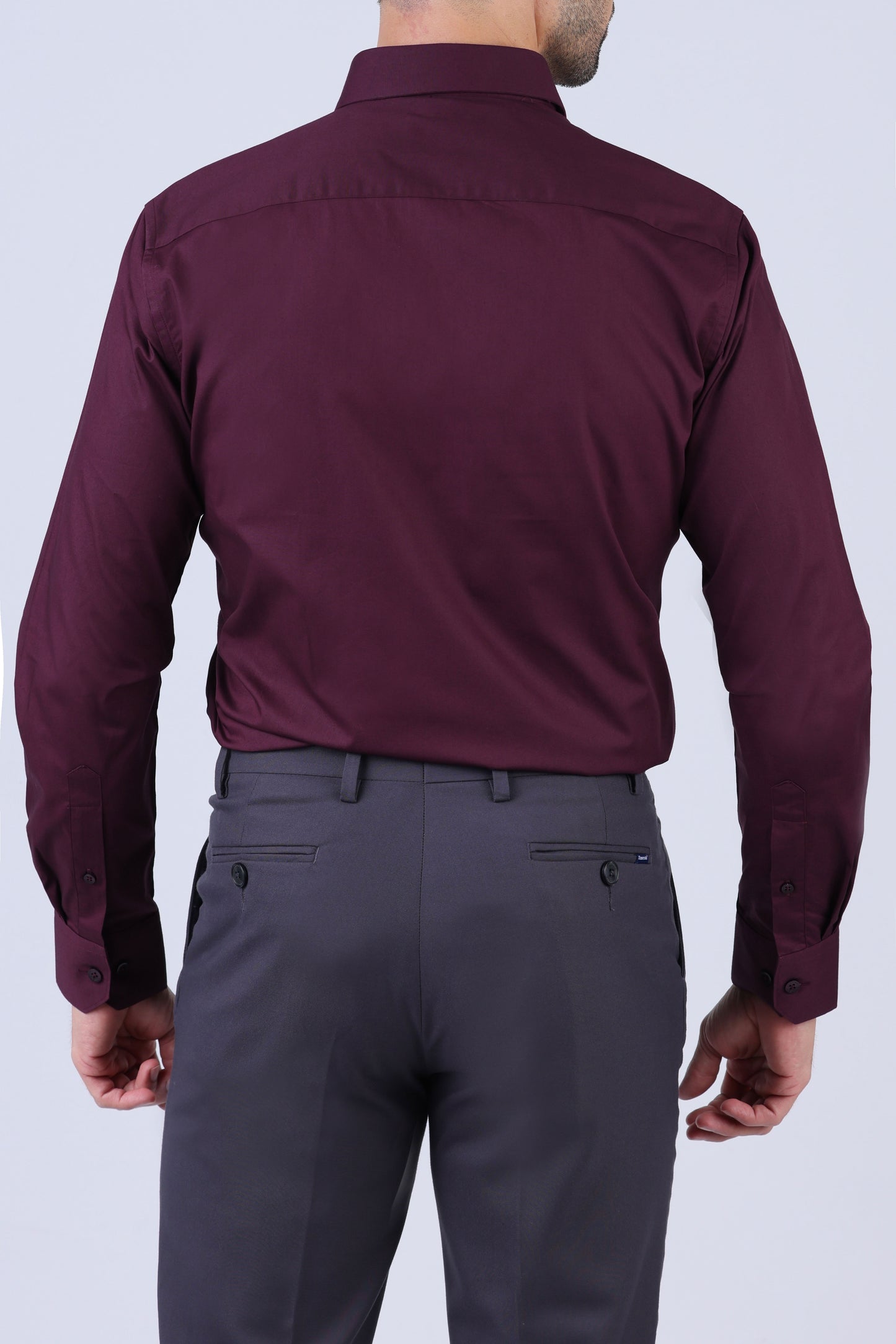 Crocodile Men Evening Slim Fit Shirts - Oxblood Red