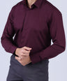 Crocodile Men Evening Slim Fit Shirts - Oxblood Red