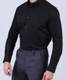 Crocodile Men Formal Slim Fit F/S Shirt - Black