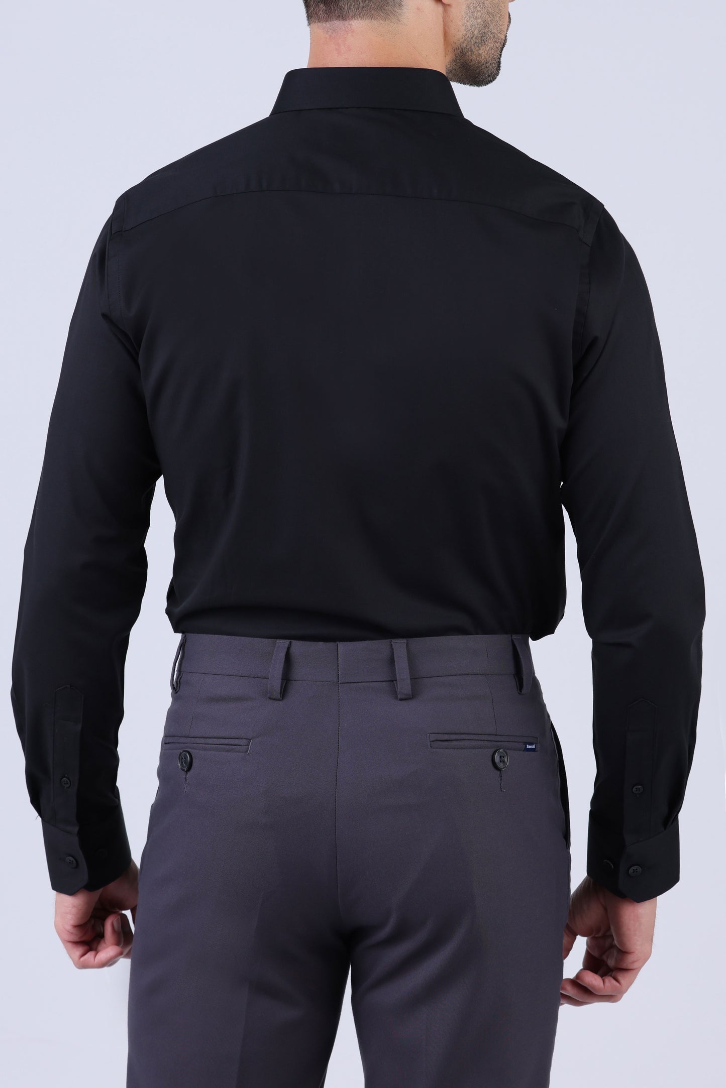 Crocodile Men Formal Slim Fit F/S Shirt - Black