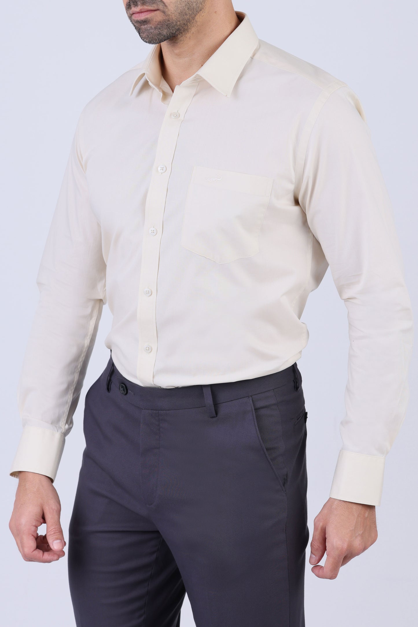 Crocodile Men Formal Seasonal Slim Fit F/S Shirts - Pristine
