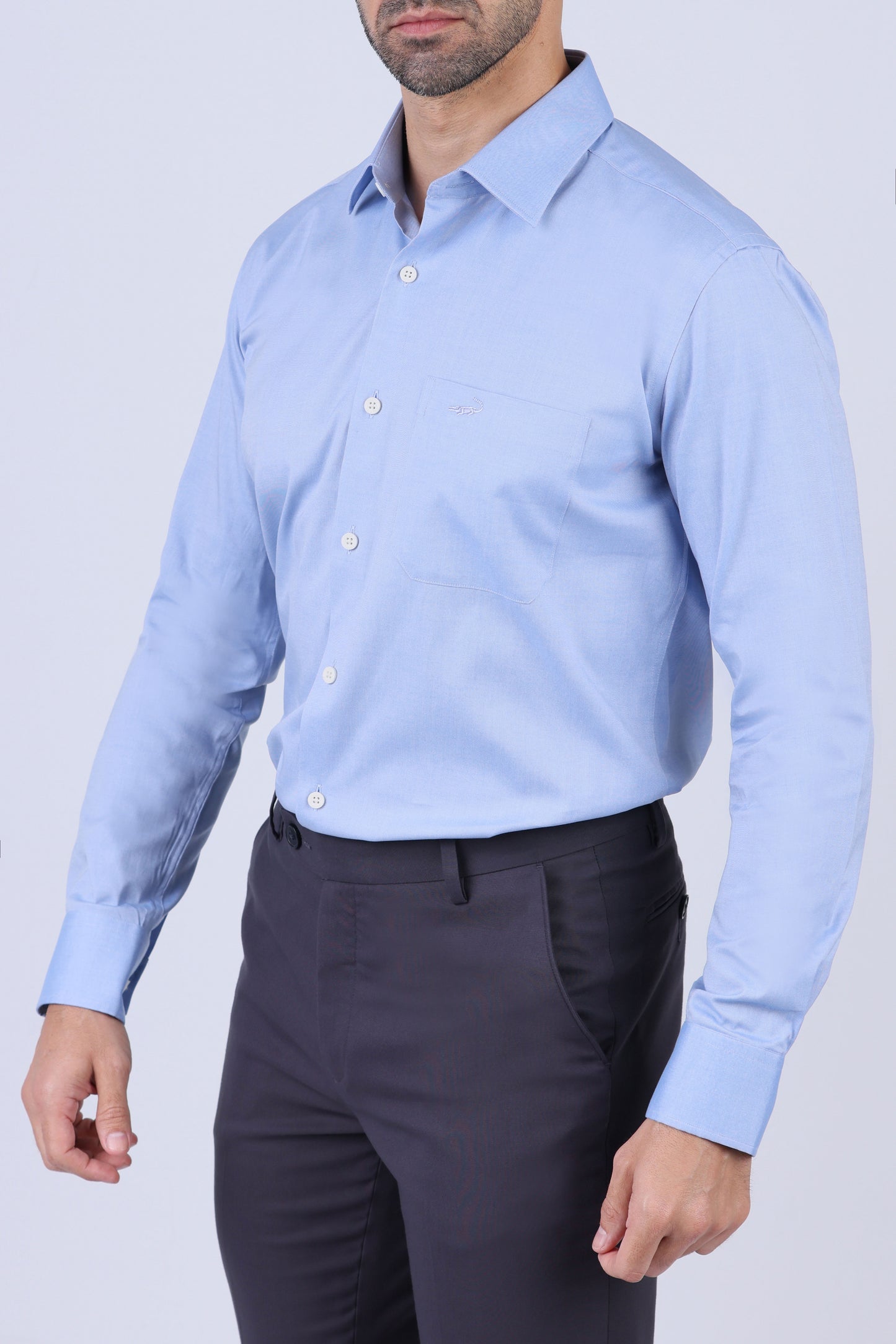 Crocodile Slim Fit Semi Casual Shirt - Blue