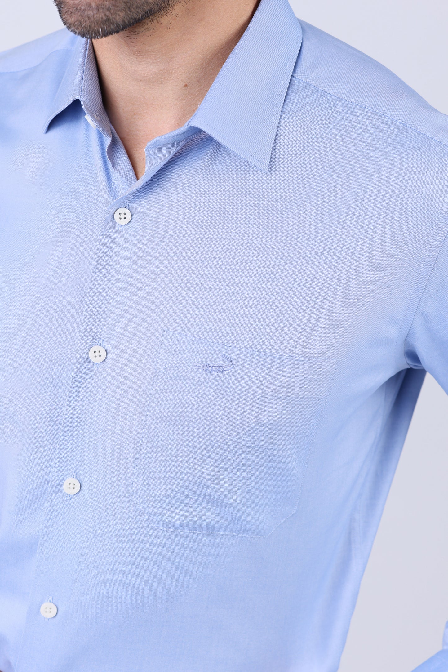 Crocodile Slim Fit Semi Casual Shirt - Blue