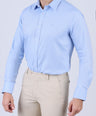 Crocodile Men Formal Seasonal Slim Fit Shirts - Blue