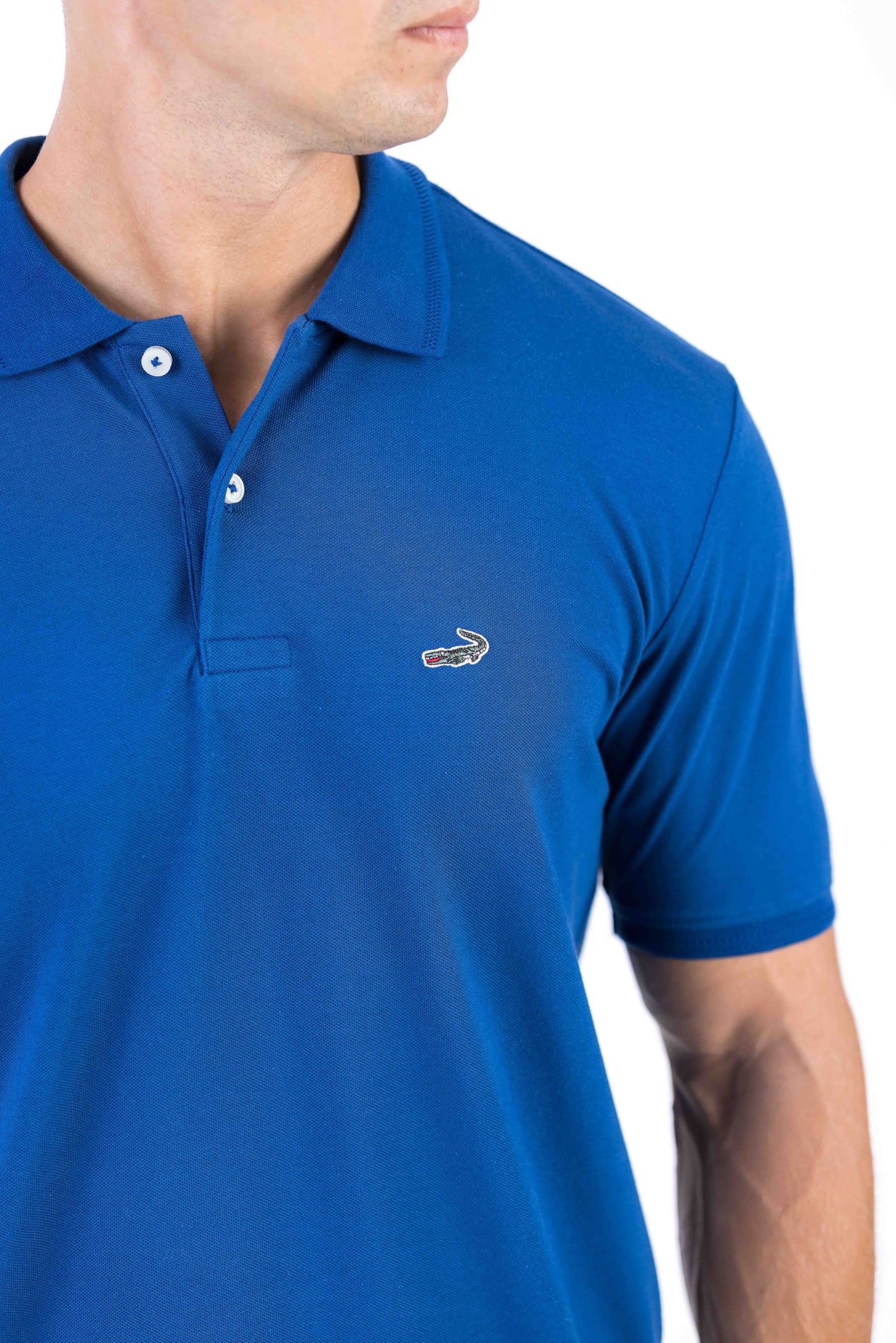 Crocodile Regular Fit Pima Polo - True Navy