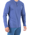 Crocodile Plain Henley Slim Fit Tee - True Navy