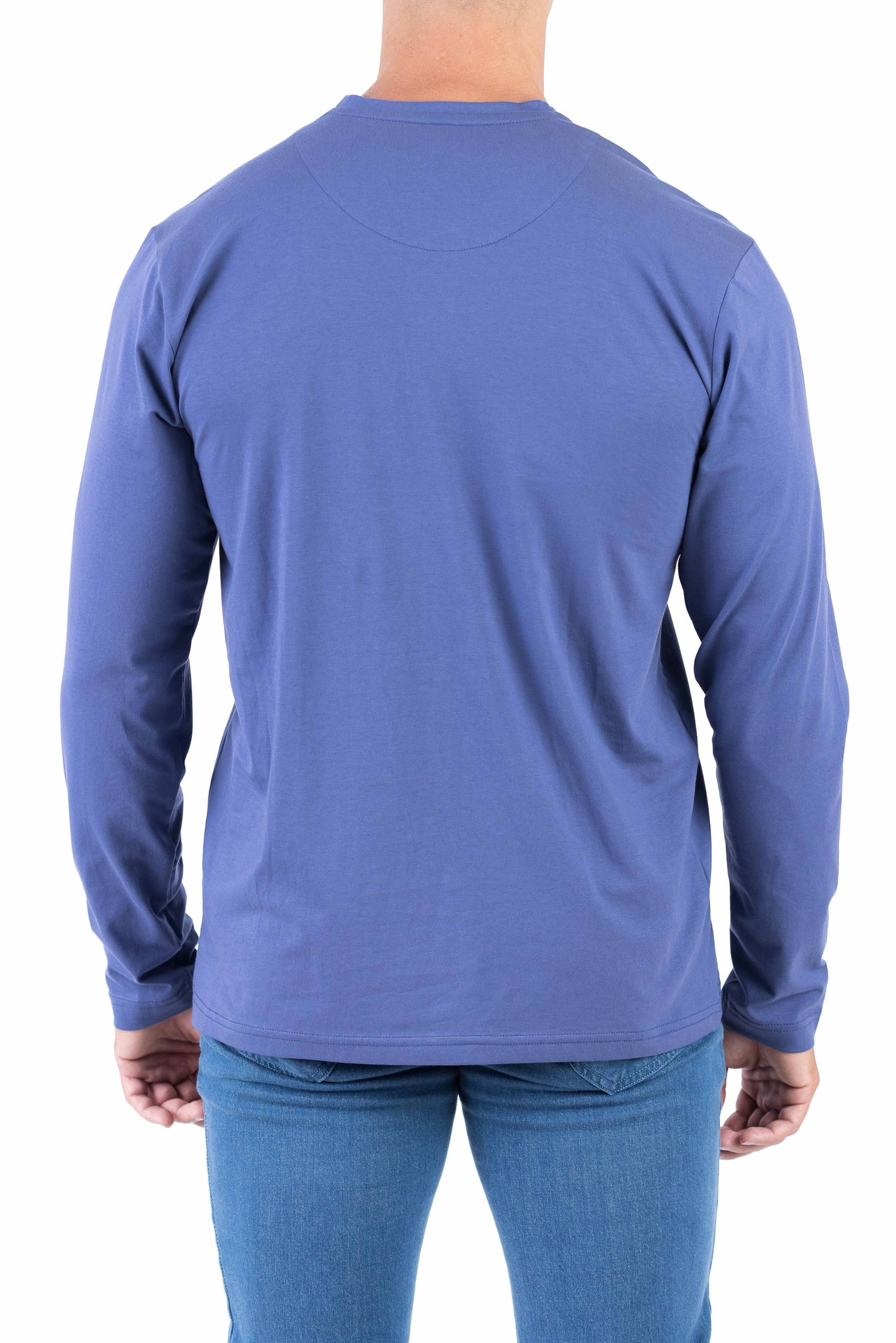 Crocodile Plain Henley Slim Fit Tee - True Navy