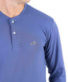 Crocodile Plain Henley Slim Fit Tee - True Navy