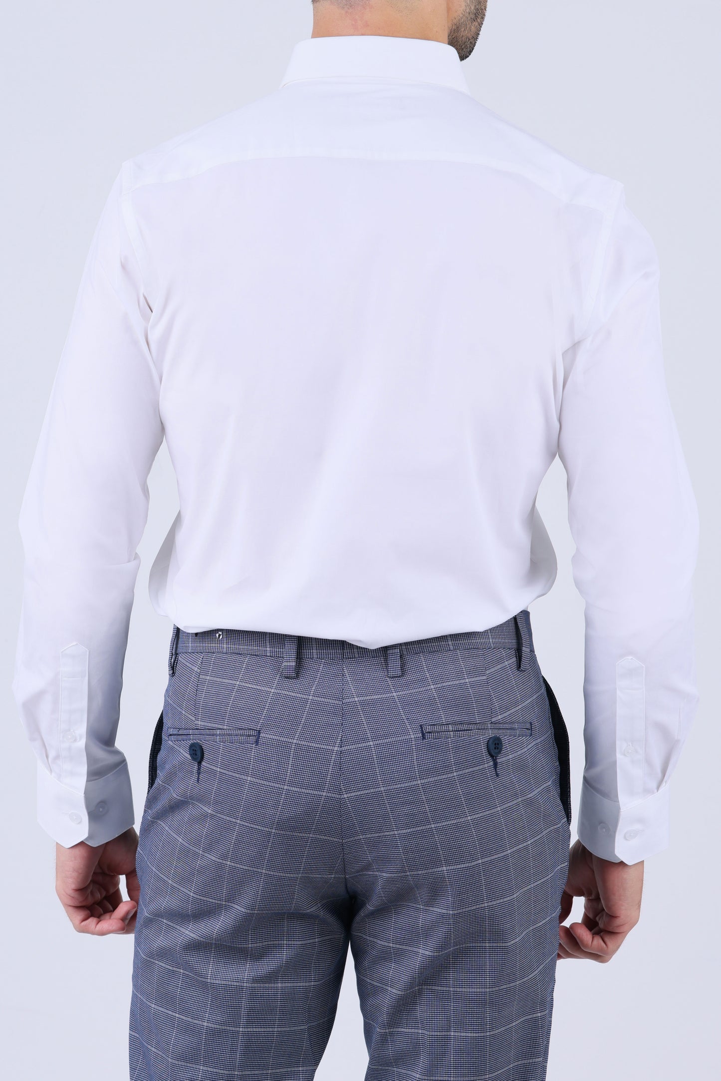 Crocodile Men Evening Slim Fit Shirts - Egret