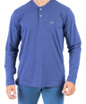 Crocodile Plain Henley Slim Fit Tee - Royal
