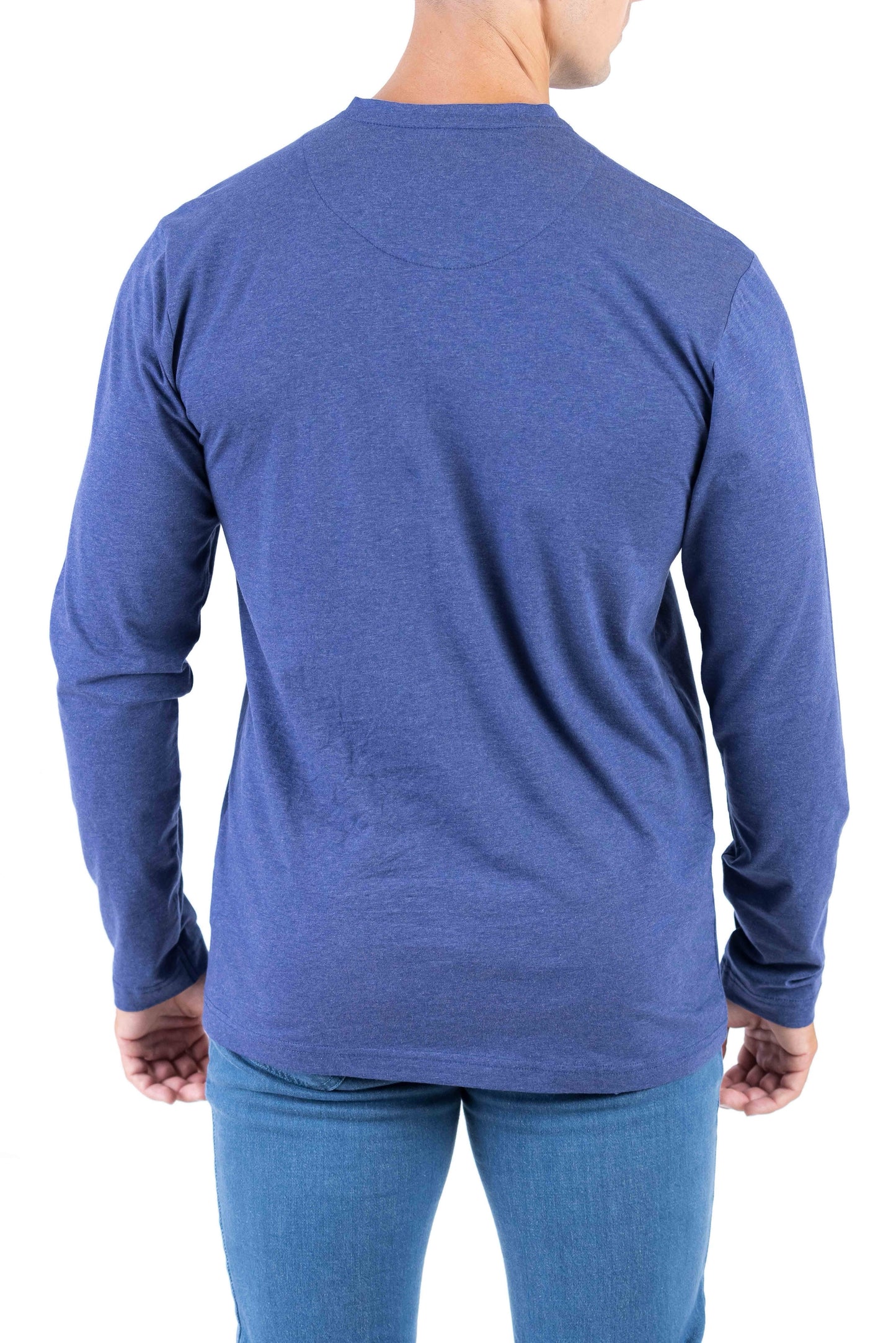 Crocodile Plain Henley Slim Fit Tee - Royal