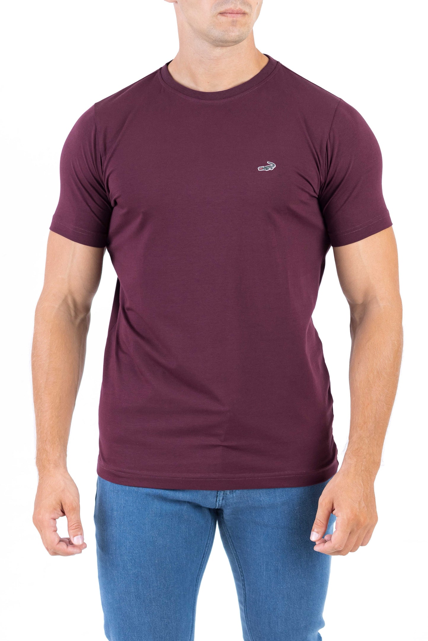 Crocodile Crew Neck Single Jersey Action Fit - Biking Red